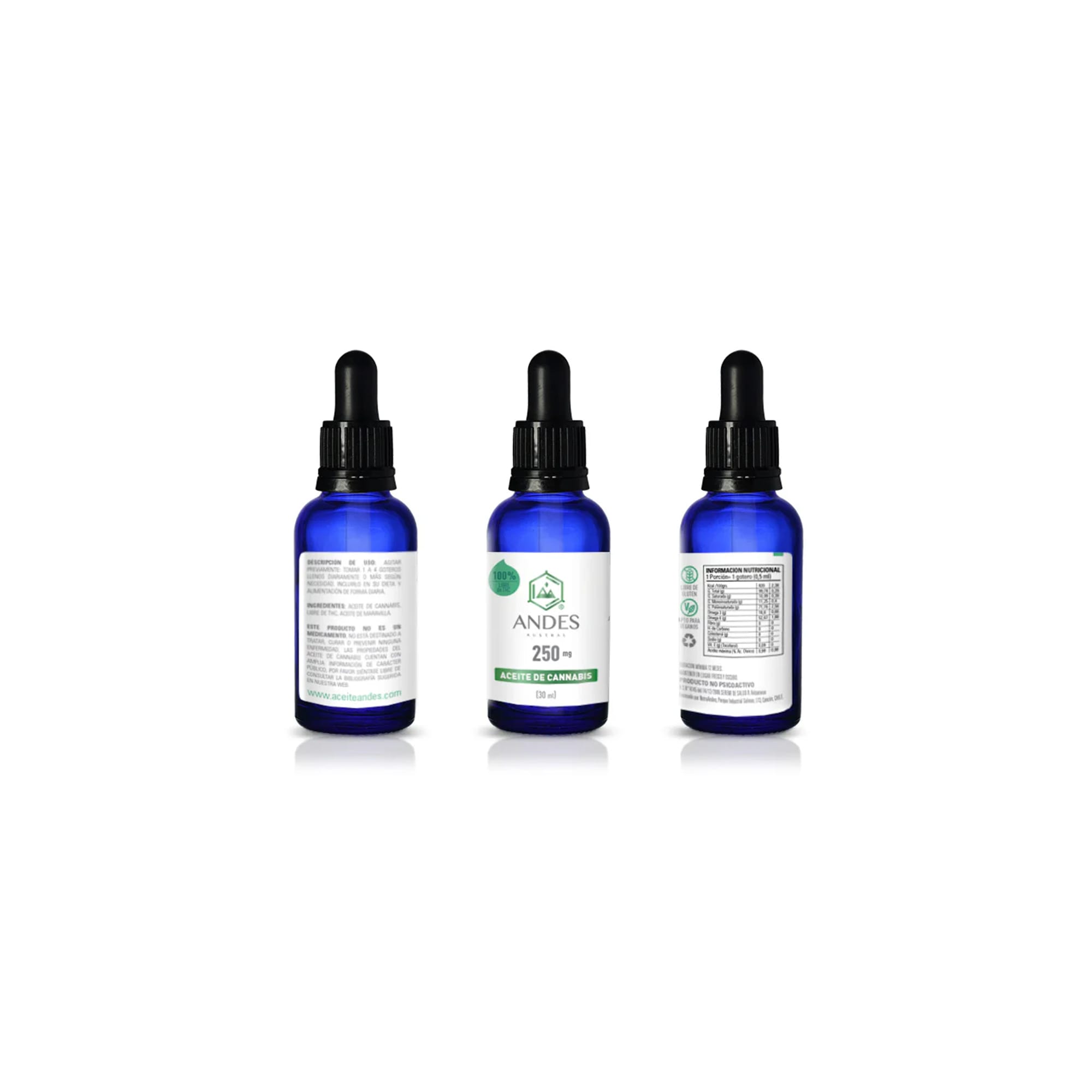 250mg3352.jpg Suplemento Alimenticio | Aceite de Cannabis | 250mg | 30ml. | Andes Austral - Imagen 1