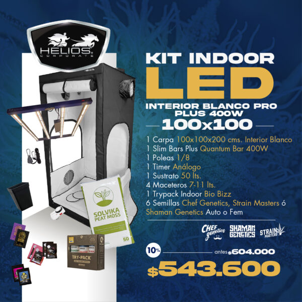 Kit Indoor | Led | Int. Blanco | 100 x 100 | Plus 400W (sólo web)