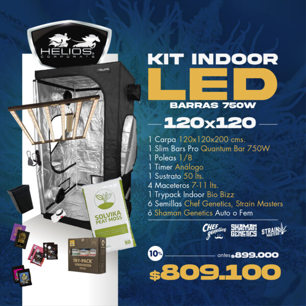 Kit Indoor | Led | 120 x 120 | Pro 750W (sólo web)