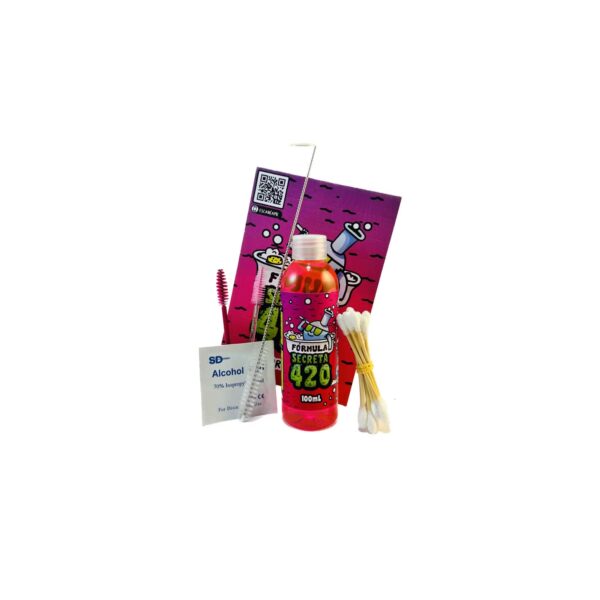 Limpiador de Bongs | Kit de Limpieza Fórmula 420 | Cherry | 100 ml.