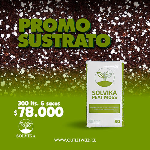 Promociones Web Sustrato | 300 lts. | 6 Sacos 50 Lts. | Solvika